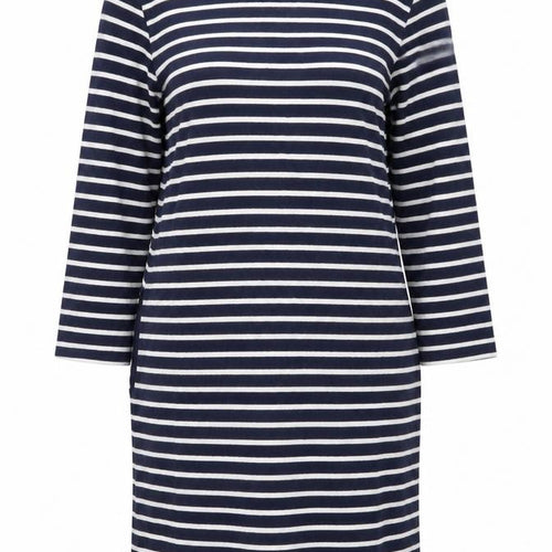Wood Wood Women’s Blue White Striped T-Shirt Dress L Cotton