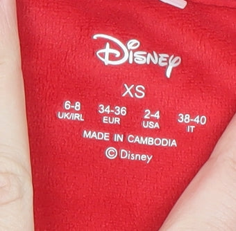 Disney Women's Red Mickey Mouse Christmas Velour Nightshirt XS