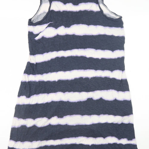 Next Women Blue Tie Dye Sleeveless Jersey Tank Dress Size 10