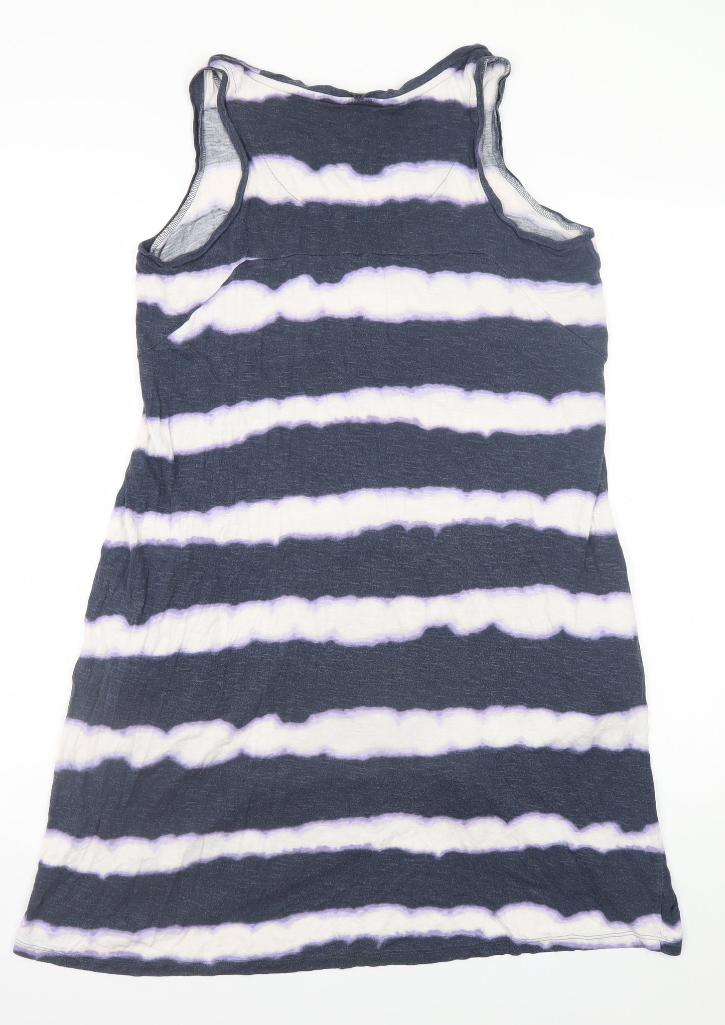 Next Women Blue Tie Dye Sleeveless Jersey Tank Dress Size 10