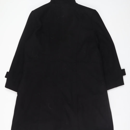 Finesse Women's Black Size 16 Mid-Length Overcoat