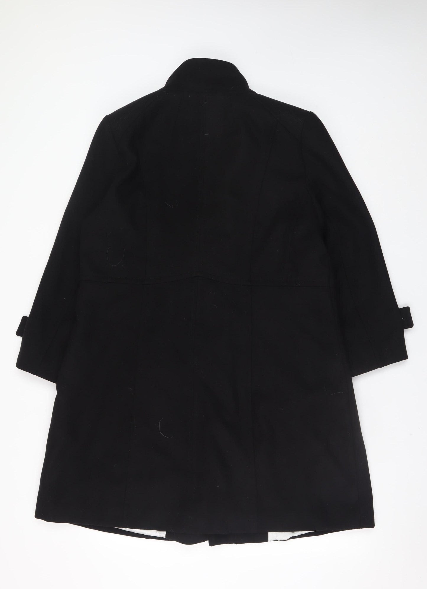 Finesse Women's Black Size 16 Mid-Length Overcoat