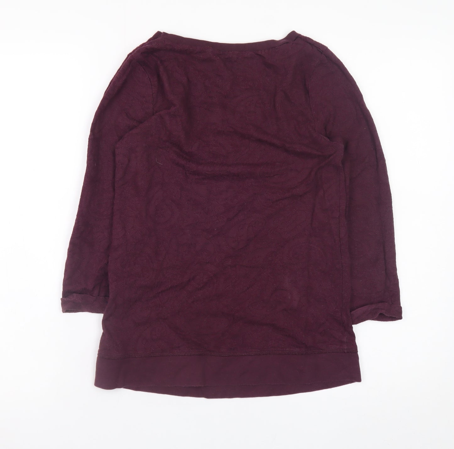 Dorothy Perkins Womens Purple Lace Blouse Size 8 UK 3/4 Sleeve Top