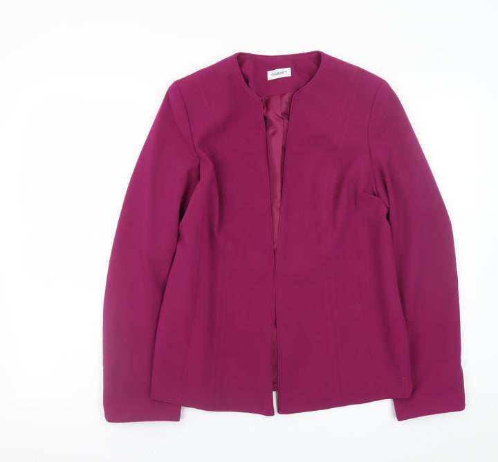Damart Womens Purple Blazer Jacket Size 10 Regular Fit