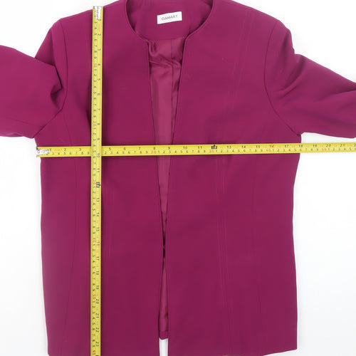 Damart Womens Purple Blazer Jacket Size 10 Regular Fit