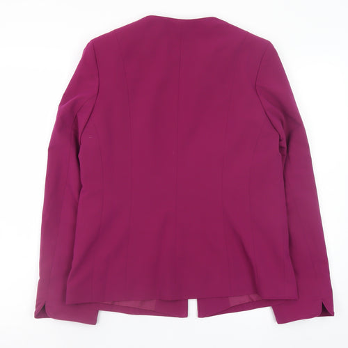 Damart Womens Purple Blazer Jacket Size 10 Regular Fit