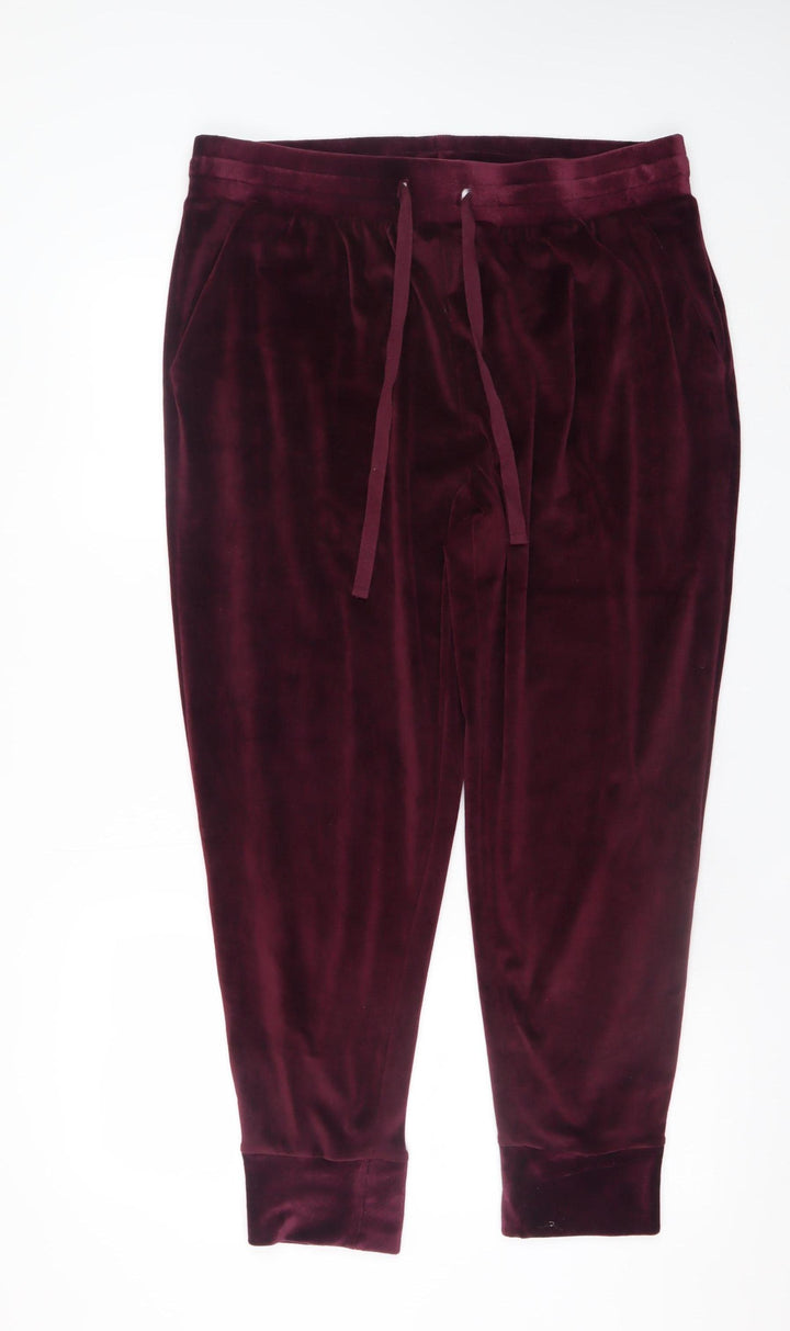Marks and Spencer Women’s Purple Velvet Lounge Pants Size 18 Regular