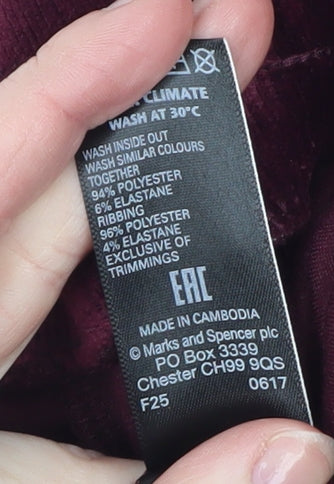 Marks and Spencer Women’s Purple Velvet Lounge Pants Size 18 Regular
