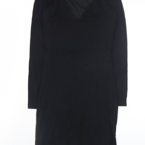 Topshop Petite Women’s Black Bodycon Dress Viscose Blend UK 6