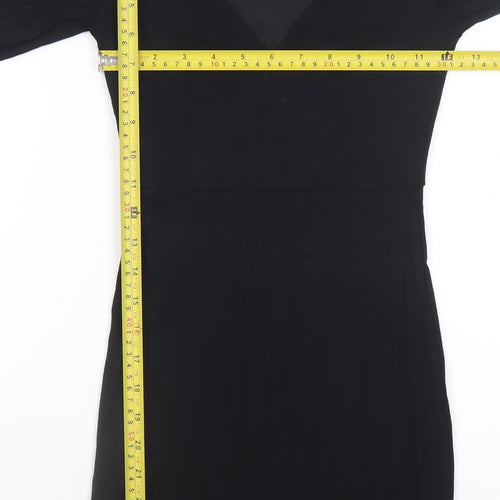 Topshop Petite Women’s Black Bodycon Dress Viscose Blend UK 6