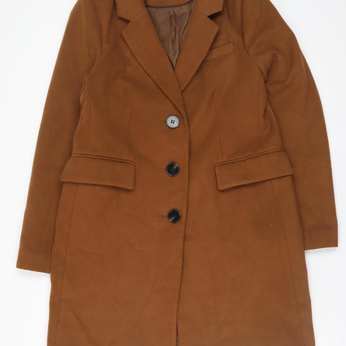 Warehouse Women’s Brown Mid-Length Overcoat Size 12