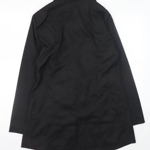 ONLY Women's Black XS Pea Coat Mid-Length Double Breasted Jacket