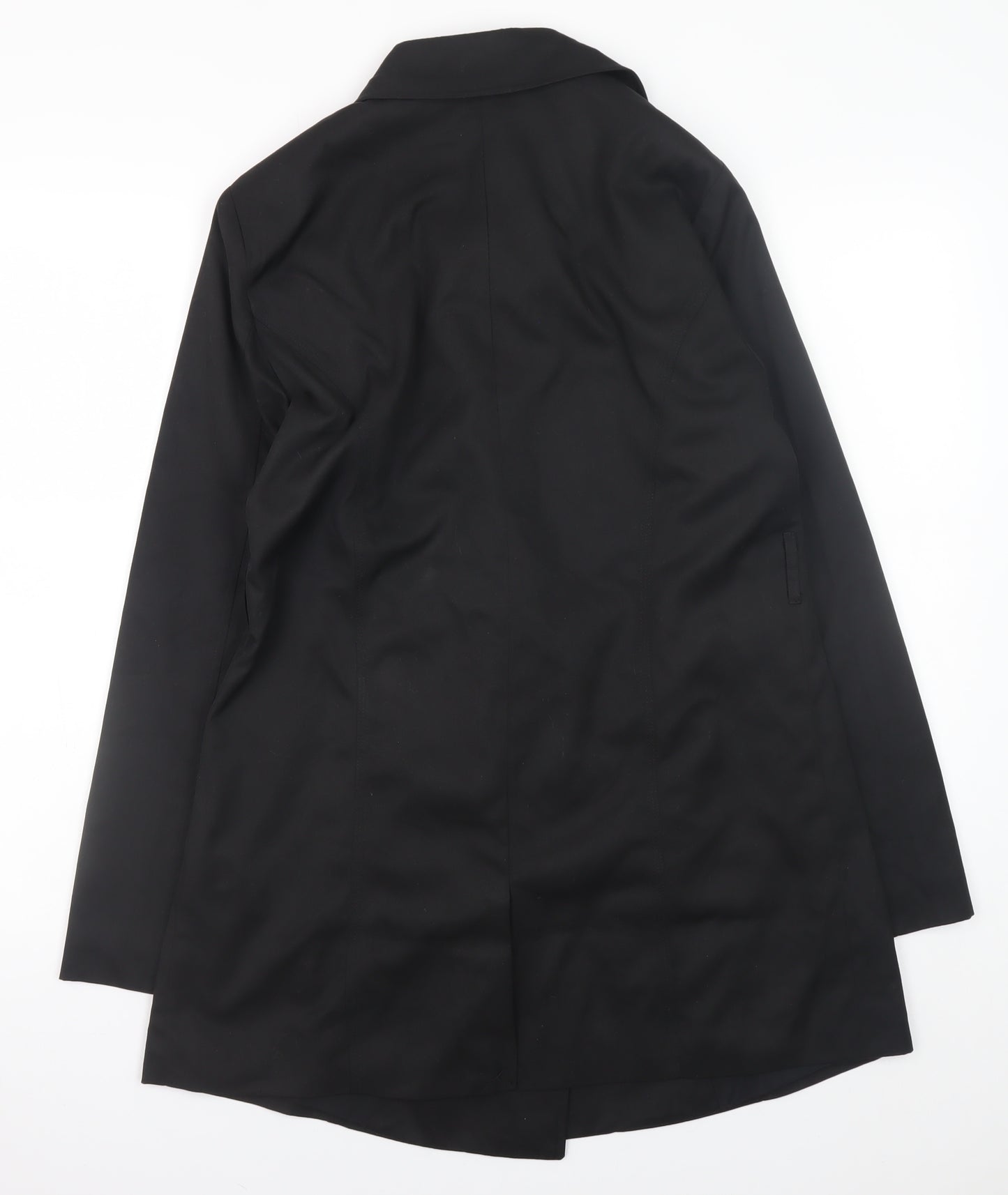 ONLY Women's Black XS Pea Coat Mid-Length Double Breasted Jacket