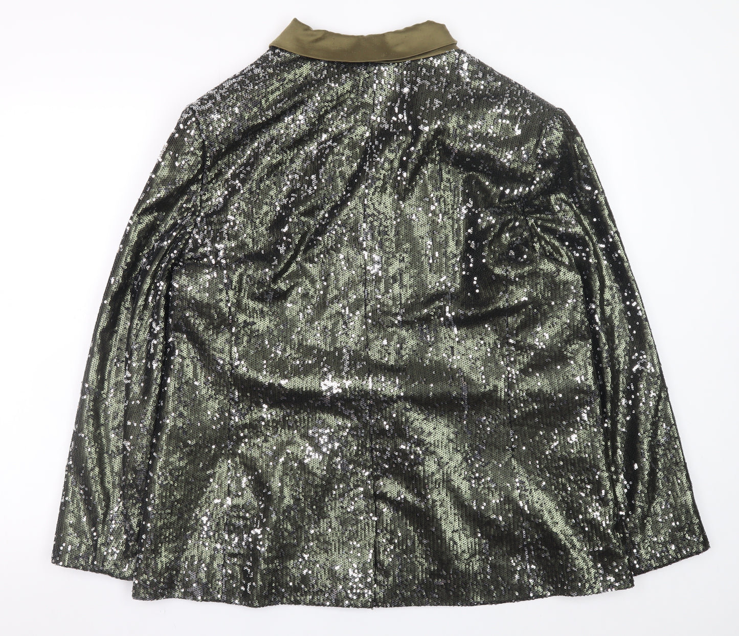 Helene Berman Women’s Green Sequin Blazer Jacket Size 20