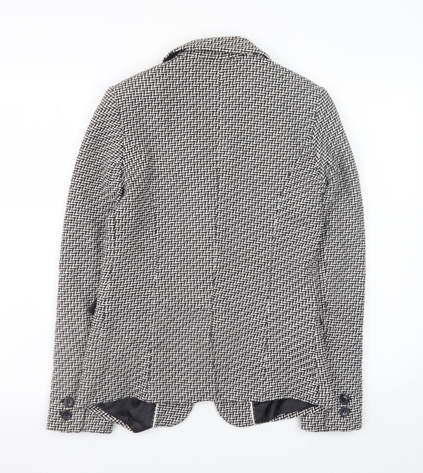 Next Women’s Black Herringbone Classic Blazer Size 6