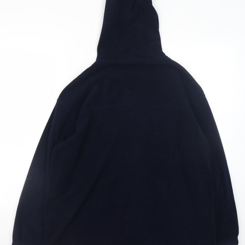 St. Bernard Womens Navy Full Zip Fleece Hoodie Size 14-16