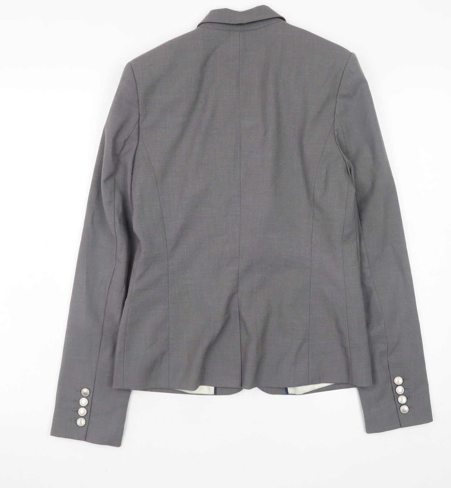 Next Womens Grey Slim Fit Blazer Jacket Size 8 Workwear