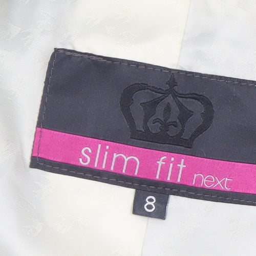 Next Womens Grey Slim Fit Blazer Jacket Size 8 Workwear