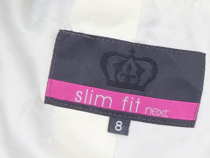 Next Womens Grey Slim Fit Blazer Jacket Size 8 Workwear