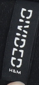 H&M Women's Black Long Wool Blend Overcoat Size 8