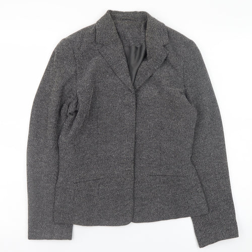 Principles Petite Women’s Grey Tweed Blazer Jacket Size 8
