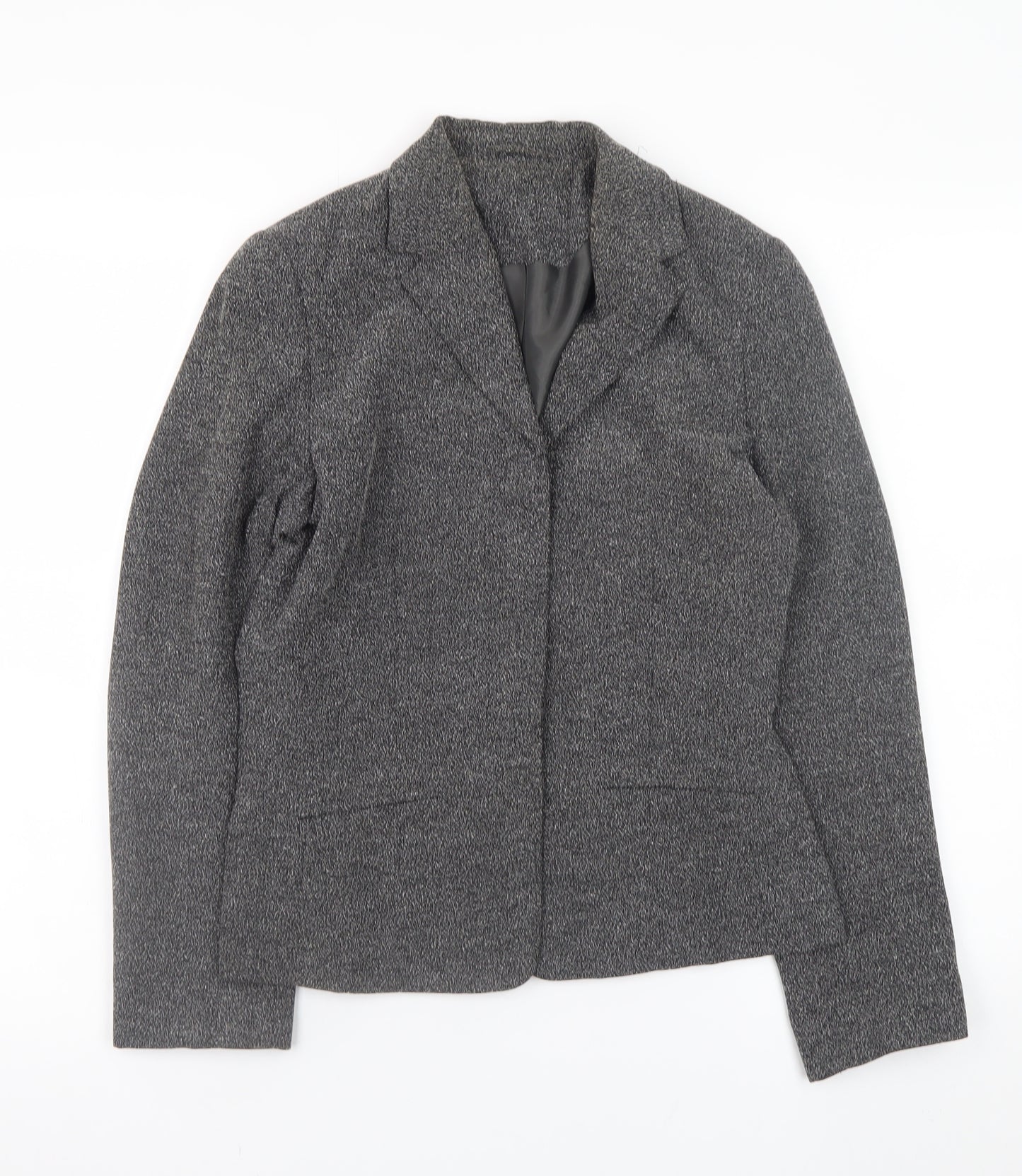 Principles Petite Women’s Grey Tweed Blazer Jacket Size 8