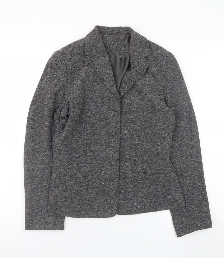 Principles Petite Women’s Grey Tweed Blazer Jacket Size 8