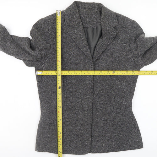 Principles Petite Women’s Grey Tweed Blazer Jacket Size 8