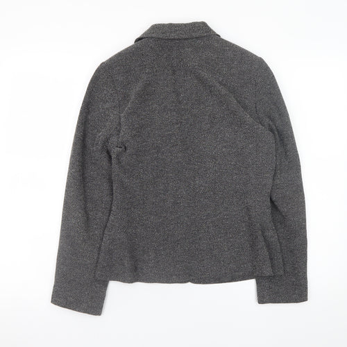 Principles Petite Women’s Grey Tweed Blazer Jacket Size 8
