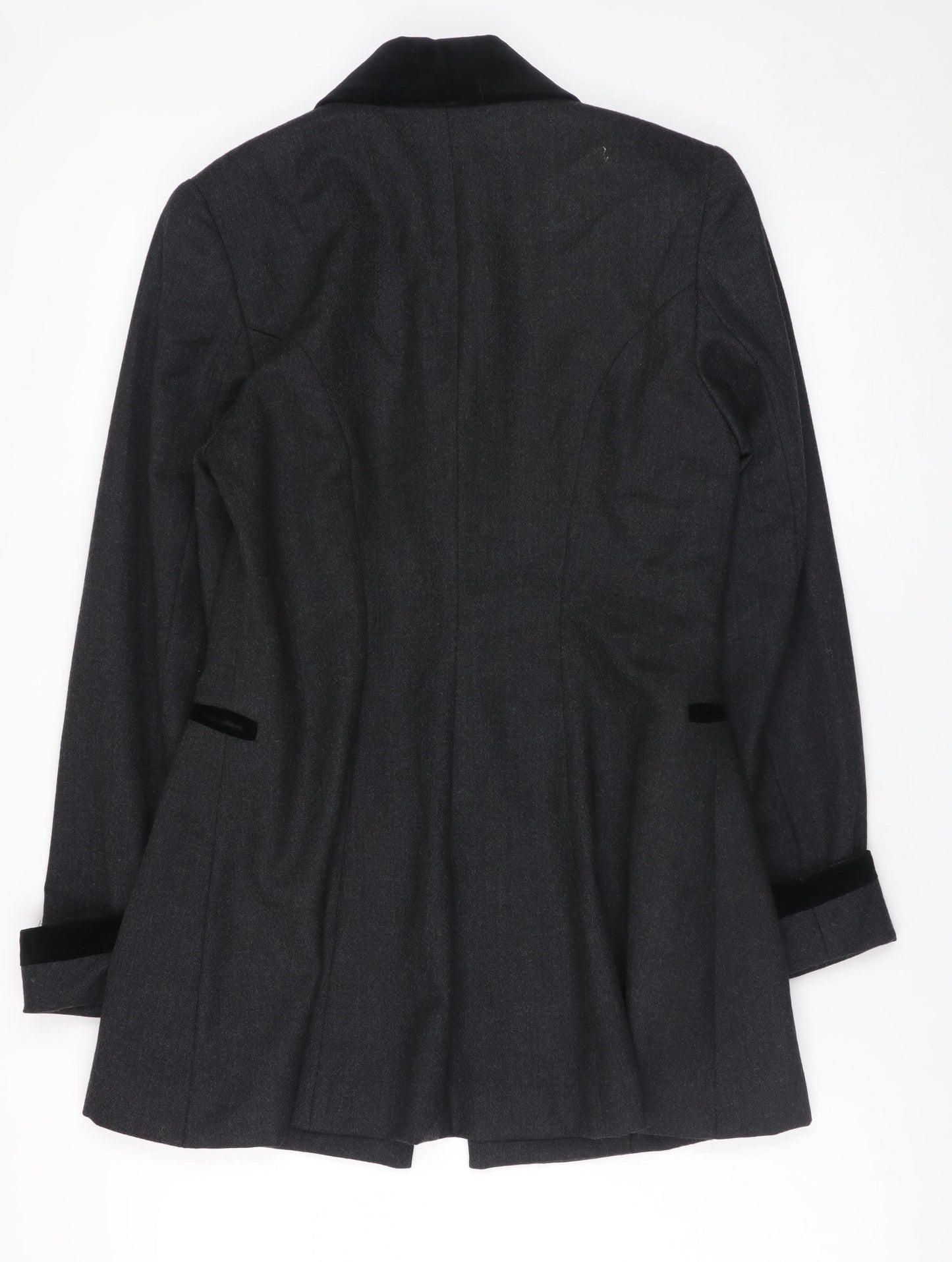 The J. Peterman Company Women’s Grey Wool Blazer Size 12 Formal Jacket