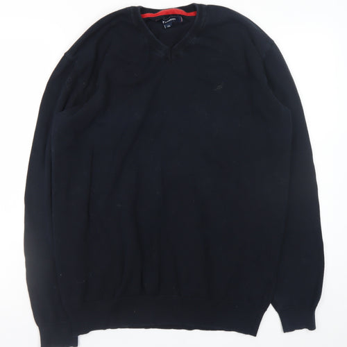 Kangol Men’s Black 2XL V-Neck Cotton Pullover Jumper