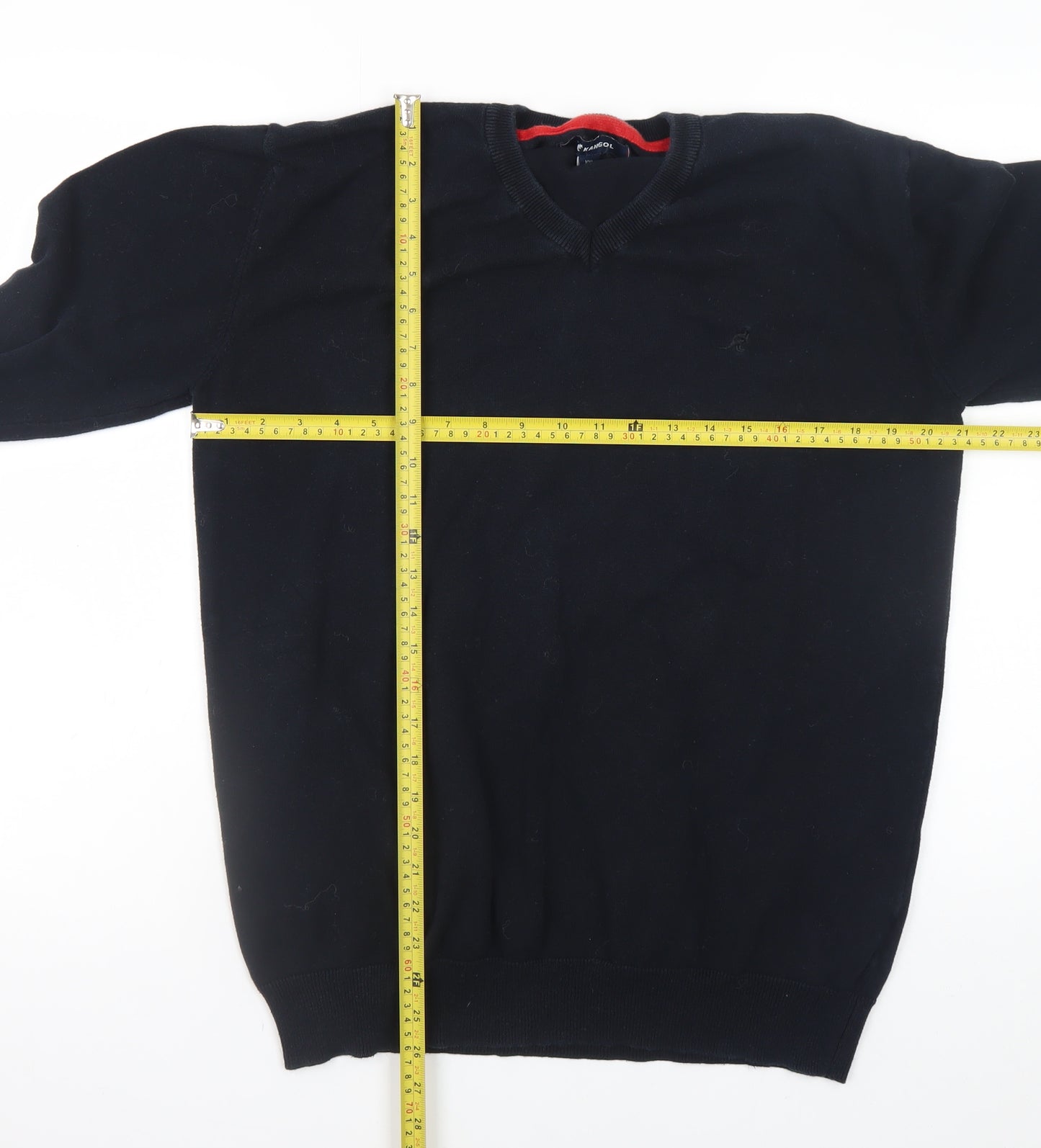 Kangol Men’s Black 2XL V-Neck Cotton Pullover Jumper