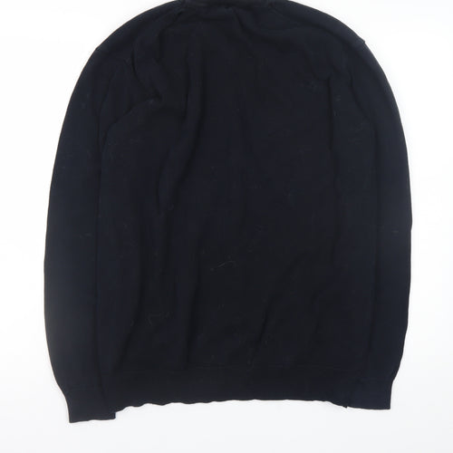 Kangol Men’s Black 2XL V-Neck Cotton Pullover Jumper