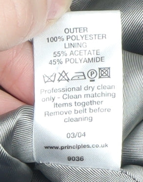 Principles Women Black Size 14 Collarless Lined Blazer Jacket