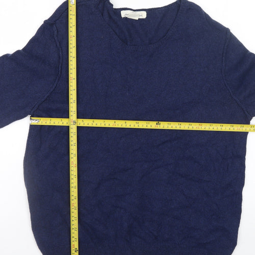 L.O.G.G. Women’s Blue Crew Neck Cotton Blend Pullover Jumper Size 16