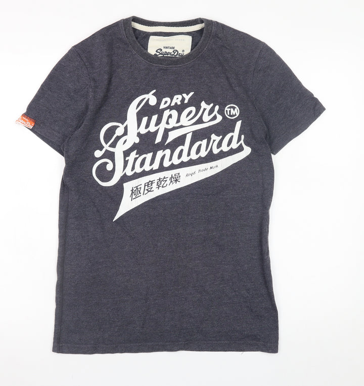 Superdry Men's Blue Graphic Print Crew Neck Short Sleeve T-Shirt S
