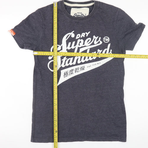Superdry Men's Blue Graphic Print Crew Neck Short Sleeve T-Shirt S