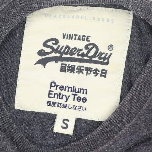 Superdry Men's Blue Graphic Print Crew Neck Short Sleeve T-Shirt S