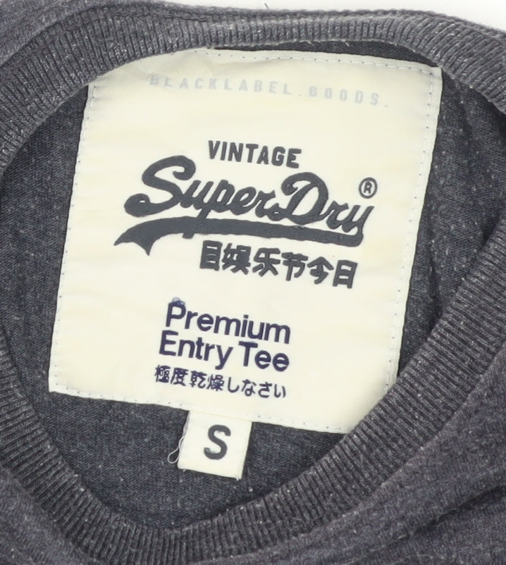Superdry Men's Blue Graphic Print Crew Neck Short Sleeve T-Shirt S