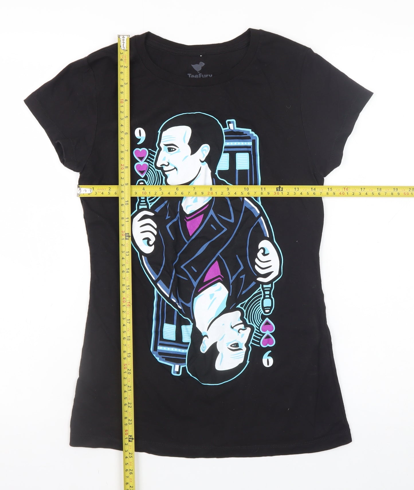 TeeFury Womens Black Funny Graphic T-Shirt Small Cotton Short Sleeve