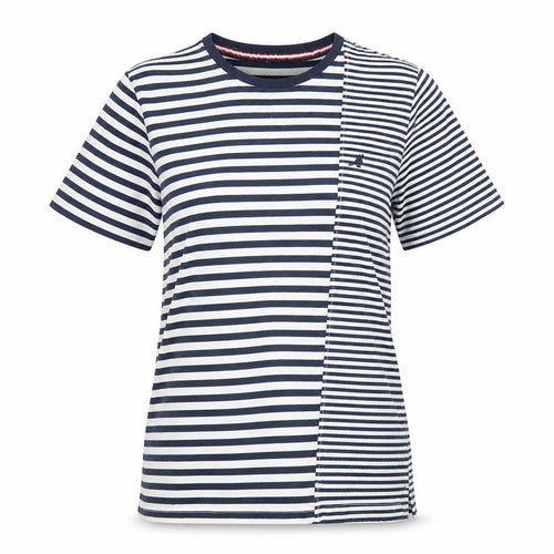 Kangol Women's Blue Striped Short Sleeve Cotton T-Shirt Size M