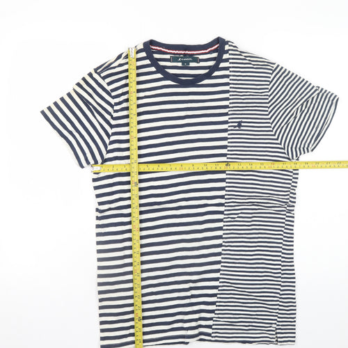 Kangol Women's Blue Striped Short Sleeve Cotton T-Shirt Size M