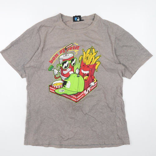 Sneaker Freak Men’s Grey Graphic Bon Appetit T-Shirt M