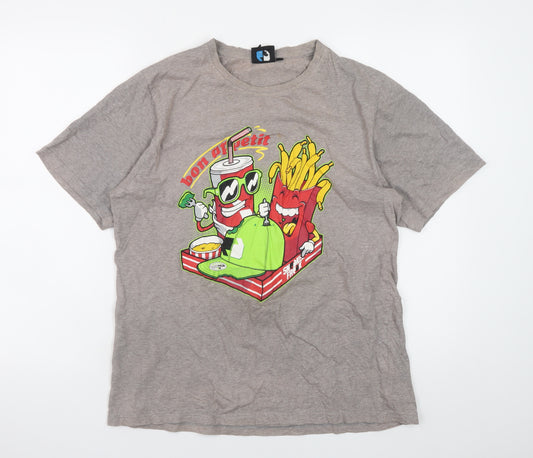 Sneaker Freak Men’s Grey Graphic Bon Appetit T-Shirt M