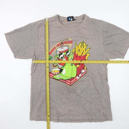 Sneaker Freak Men’s Grey Graphic Bon Appetit T-Shirt M