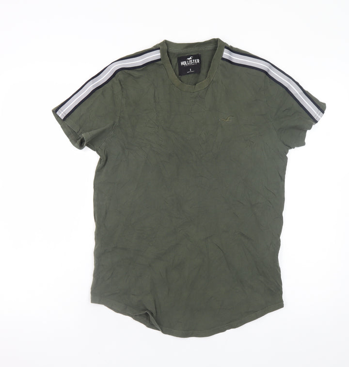 Hollister Men's Green Crew Neck Short Sleeve Cotton T-Shirt Size S