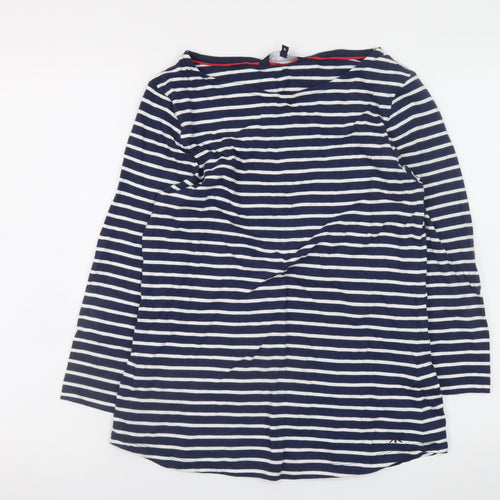 Crew Clothing Company Women's Navy White Striped Long Sleeve Top Size 10