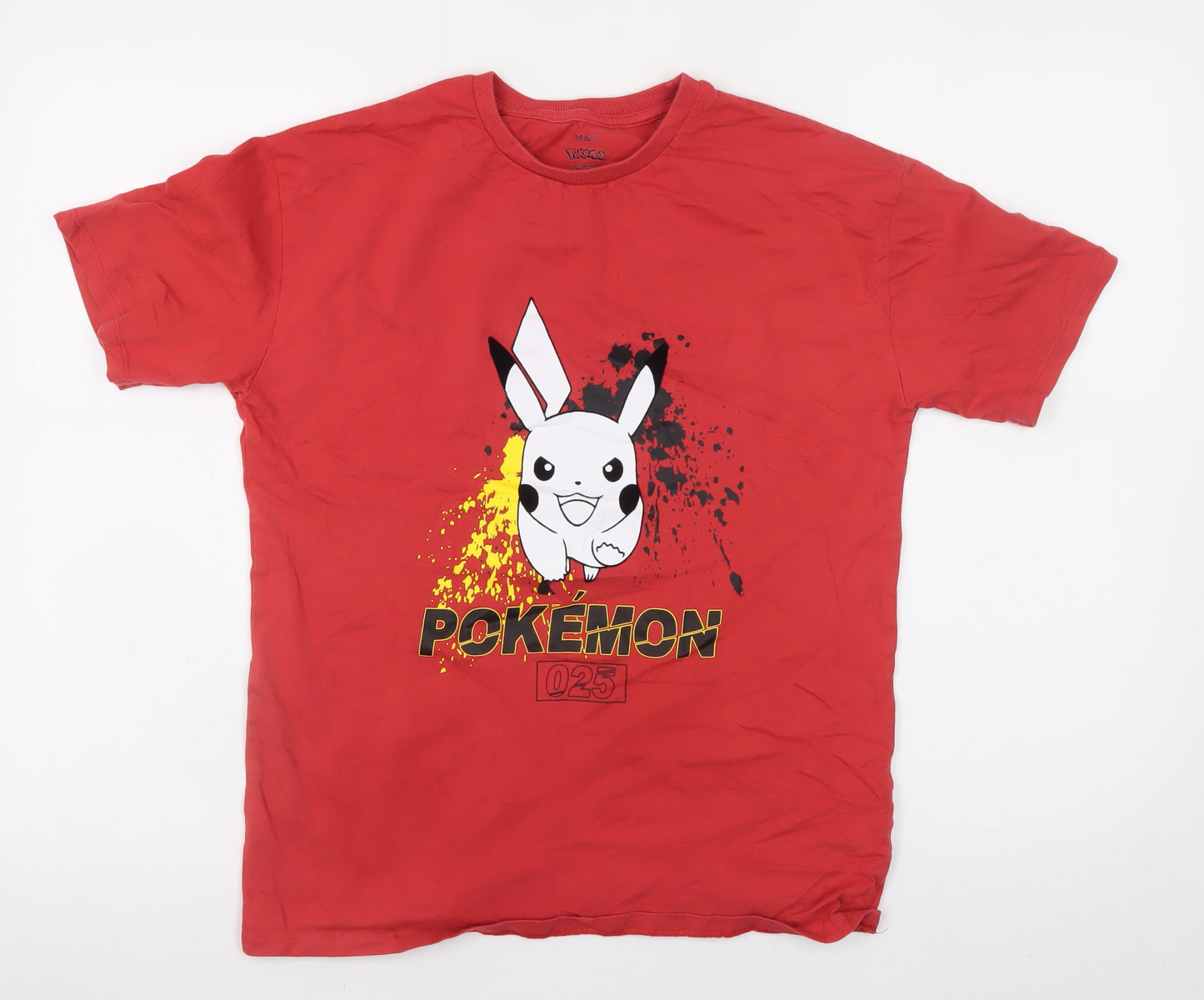 Marks and Spencer Boys Red Pokémon Pikachu T-Shirt 13-14 Years