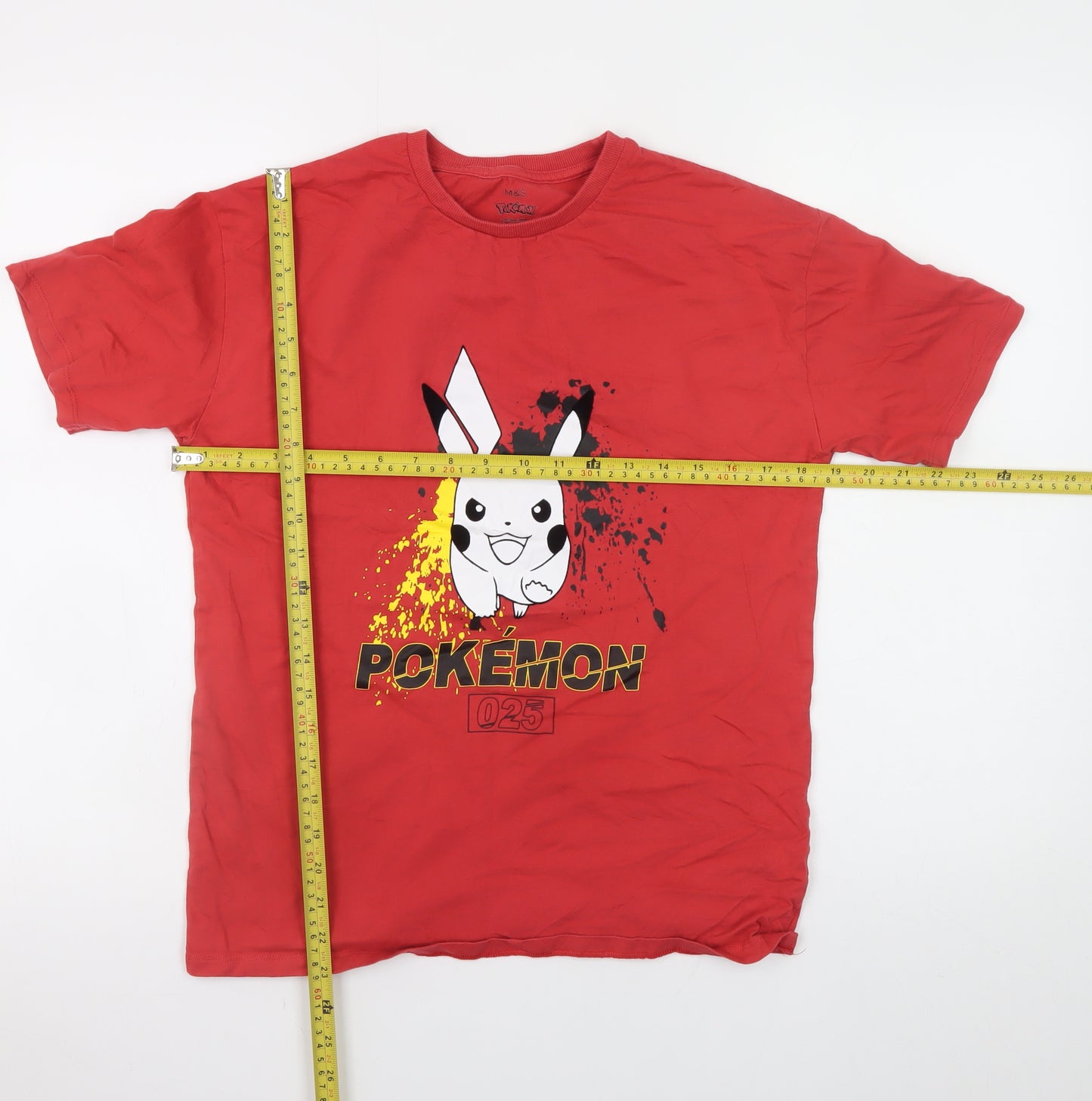 Marks and Spencer Boys Red Pokémon Pikachu T-Shirt 13-14 Years