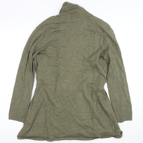 Zara Women’s Green Long Sleeve Belted Cardigan Knit S